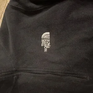 The North Face black fleece 1/4 zip up jacket